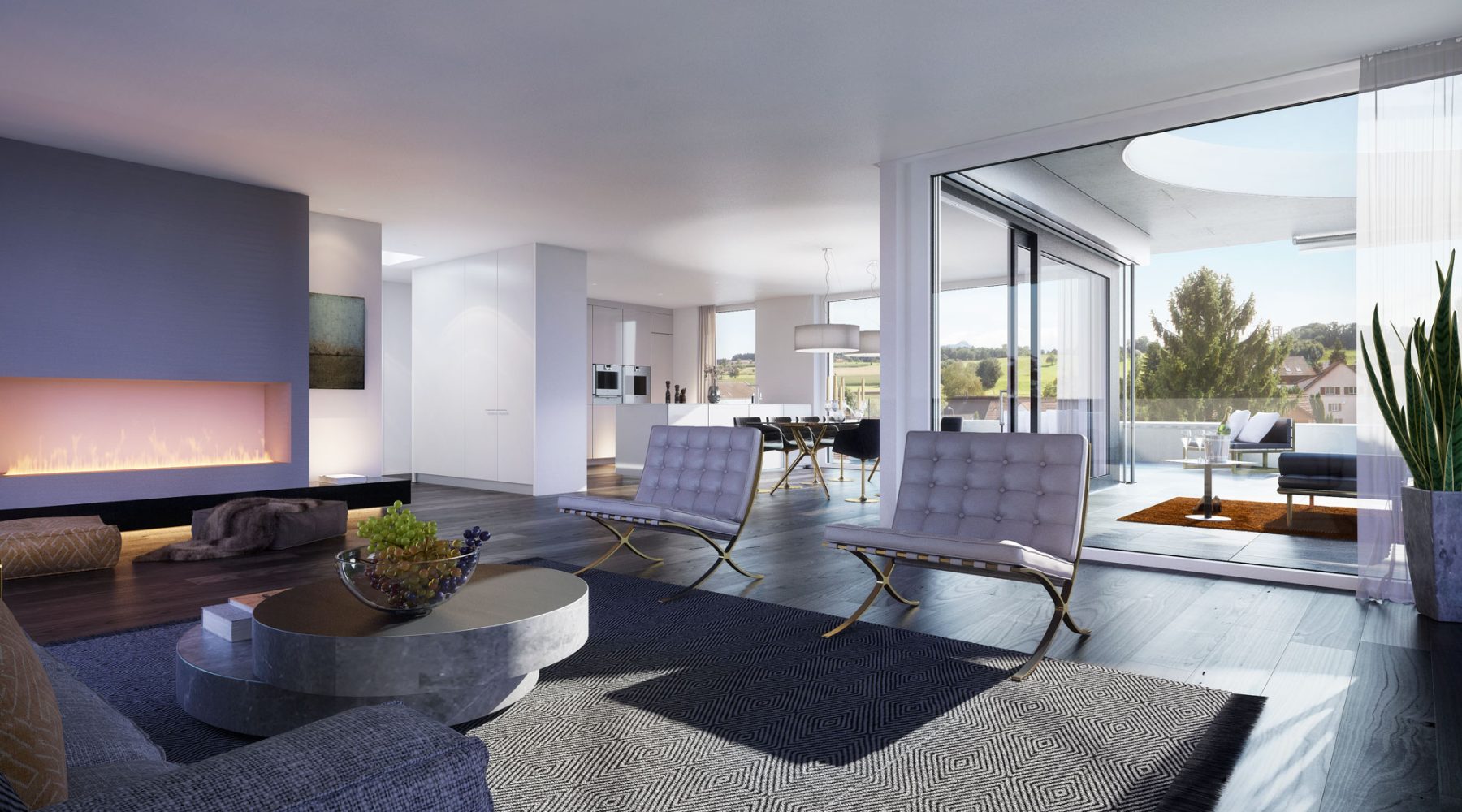 Attikawohnung - Wohnzimmer - Immobilien im Thurgau