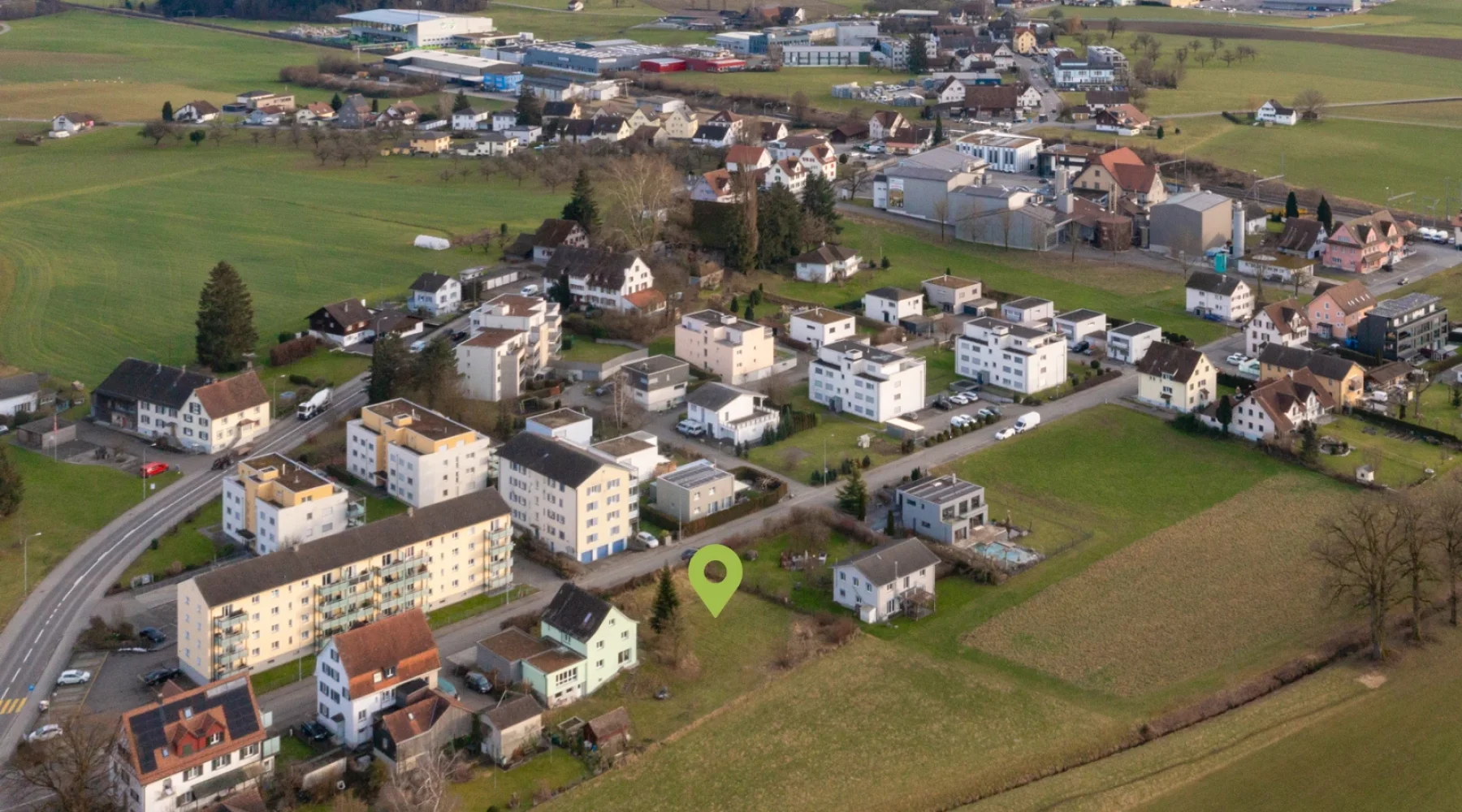 Grundstück Oberaach mit Markierung
